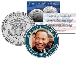 Martin Luther King Jr * 1964 Nobel Peace Prize * Colorized Jfk Half Dollar Coin - £6.77 GBP
