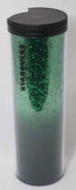 Starbucks 2019 Hot Cold Cup Tumbler Traveler Coffee Mug Glitter Ombre Green 16oz - £14.76 GBP