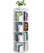 4 Tier 360° Rotating Stackable Shelves Bookshelf Organizer (White) - £163.55 GBP