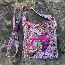 Vera Bradley Quilted  Boysenberry Hipster Crossbody Pink, Purple Floral ￼Bag - £10.03 GBP