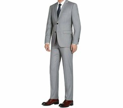 Men Renoir Suit Super 140 Soft Wool 2Button 2Vents Classic Fit 508-5 Lt Gray - £177.96 GBP