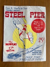 Geo A Hamid &amp; Son Proudly Present Steel Pier Souvenir Program &amp; Guide Bo... - £15.69 GBP