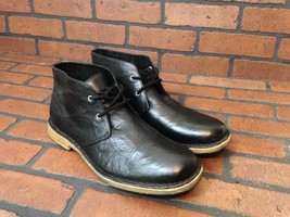 Ugg Chukka Boots Black Leather Size 10.5 - £73.84 GBP