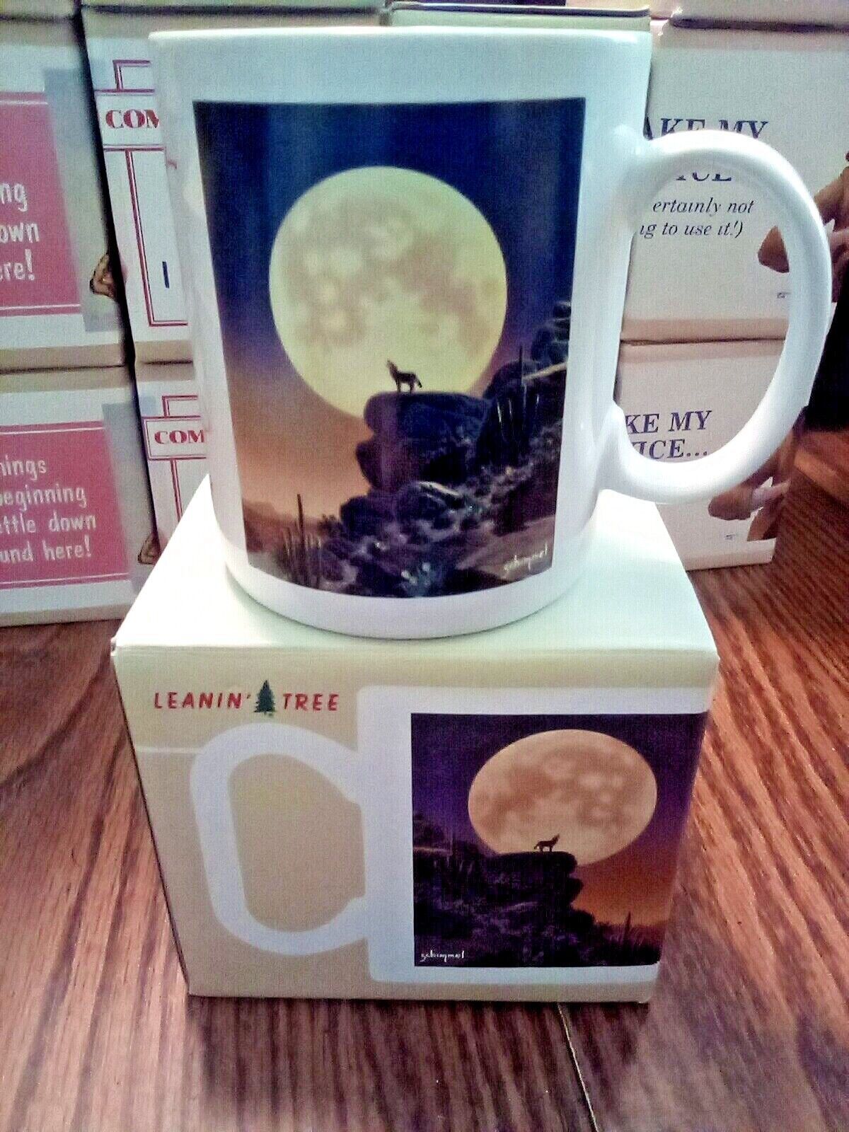 Primary image for Desert Moon Song wolf and moon Leanin' Tree Mug NOS in box