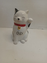Lucky Cat Ceramic Coin Piggy Bank Kitty Kawaii Neko - $18.00