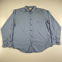 Calvin Klein Shirt Mens XL Light Blue Button Down Long Sleeve Infinite Fit Slim - £12.80 GBP