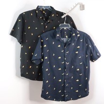 2pc Visive Men&#39;s XL Cotton Taco &amp; Banana Short Sleeve Button-Up Novelty ... - $21.88