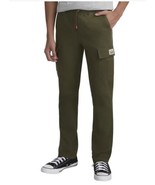 Levi&#39;s Boys Girls Pants Green Olive Cargo Twill Pockets Stretch Tapered Leg - $54.09 CAD