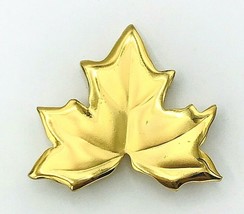 Vintage Gold Tone Maple Leaf Brooch Pin - $15.84