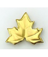Vintage Gold Tone Maple Leaf Brooch Pin - £12.51 GBP