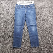 Gap Jeans Women 1 25 Blue Cropped Capri Zip Ankle Skinny Low Rise Stretc... - £8.14 GBP