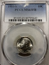1953 S Roosevelt Silver Dime MS65 FB PCGS 20210017 - $34.99
