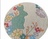 2 Rachel Zoe Easter Bunny Beaded Placemat Charger 15&quot; Spring Floral - $64.99