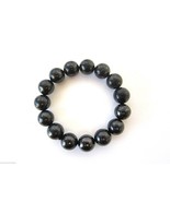 Shungite 5mm Bead Stretch Bracelet Reiki Healing Crystal Protect from EMFs - $16.82