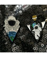 Astronaut Space Moon Galaxy Stars Triangle Shaped Pin Set (2 Pins) - $21.23