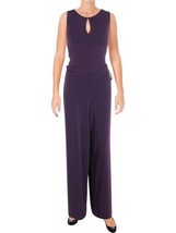 Ralph Lauren Women&#39;s Sleeveless Blouson Romper Jumpsuit Pants, Purple, Small - £43.26 GBP