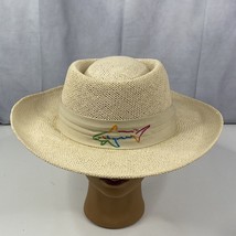 Greg Norman Hat Cap Adult One Size Tan Paper Straw Outdoors Golf Mens - $21.87