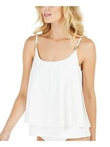 MSRP $104 Michael Kors Iconic Solids Double Layer Tankini Top Size M (DEFECT) - £43.45 GBP