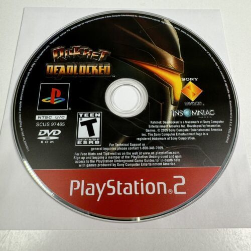 Sony PS2 Ratchet Deadlocked Greatest Hits Disc Only Nice - $8.90