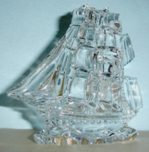 Waterford Crystal Marine Tall Ship Sculpture Nautical Decor 5.5&quot; #107798... - £332.46 GBP