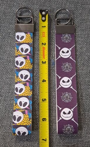 NIGHTMARE BEFORE CHRISTMAS JACK SKELLINGTON LANYARDS NEW KEY KEYCHAIN Wr... - $3.99
