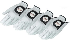 Kirkland Medium Men&#39;s Golf Gloves Premium Cabretta Soft Leather 4 Pack - £22.94 GBP