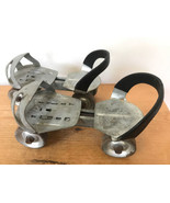 Pair Vintage Super Skates Metal Wheels Adjustable Over Shoe Rollerskates... - £39.37 GBP