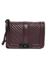 Rebecca Minkoff Small Love Leather Quilted Crossbody Bag,  Burgundy, NWT - $179.00