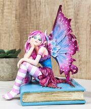 Amy Brown Missing You Magenta Book Fairy Garden Figurine Fantasy Faery S... - $894.17 MXN