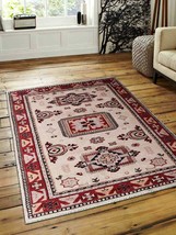 Glitzy Rugs UBSAF0115K0926A11 6 x 9 ft. Hand Knotted Afghan Wool &amp; Silk Rectangl - £404.70 GBP