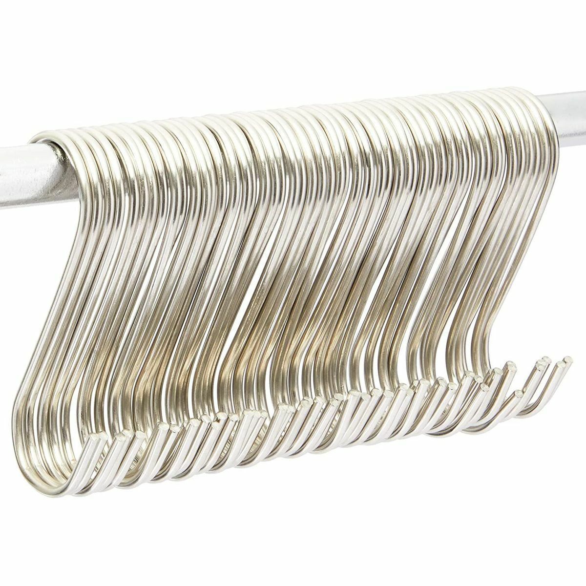 Primary image for Metal S Shaped Hooks, Stainless Steel Hangers Bulk Set (3.9 In, 50 Pack)