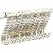 Metal S Shaped Hooks, Stainless Steel Hangers Bulk Set (3.9 In, 50 Pack) - £32.84 GBP