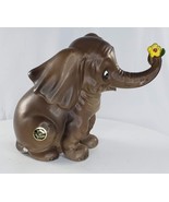 Josef Originals Large Elephant Sitting with Flower Figurine - $20.61