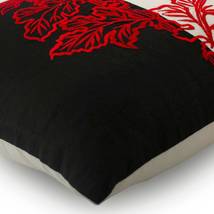 Patchwork Black &amp; White Embroidery Silk 16&quot;x16&quot; Pillow Cover Lovers In Japan - £24.42 GBP+