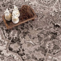 Size: 2&#39; x 3&#39; Rectangle - Albie Charcoal &amp; Beige Area Rug - $750.51 MXN