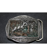 Whitetail deer in forest belt buckle - NEW - €12,74 EUR