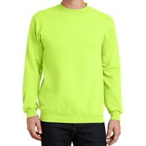 Mens Crew Neck Sweatshirt Pullover NEON Adult Sizes S-4XL Cotton/Poly NEW - £14.22 GBP+