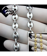 18-40&quot;MEN Stainless Steel 8mm Gold/Silver Puffed Mariner Link Chain Neck... - $23.28 CAD+