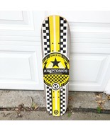 Vintage Wood Kryptonics 31&quot;  Skateboard Black Checkered Yellow - £156.44 GBP