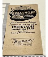 Matchbook Cover  Rod &amp; Gun Club  Everglades, FL. Everglades National Par... - $17.35 CAD