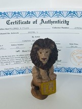 Tom Clark Gnome Alphabet Figurine Coa Signed Animal Block Tim Wolfe Lion King - £51.43 GBP