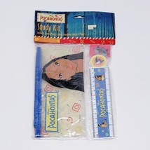 Vintage Disney&#39;s Pocahontas Study Kit-School Pencil Sharpener&amp;Pouch/Rule... - £13.32 GBP