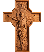 Jesus Crucifix Wall Cross Handmade Wooden Cross for Wall Decor for Home ... - $73.89 CAD