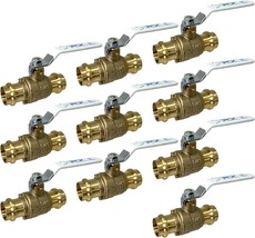 10-Pack 3/4-Inch Press Copper Ball Valve, Heavy Duty Brass Body,, 3Bp075... - $131.99