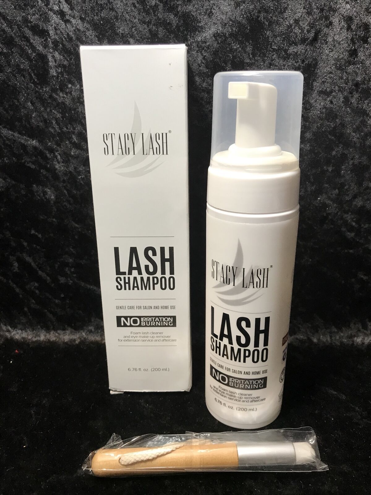 Primary image for 200ml Eyelash Extension Shampoo Stacy Lash + Brush / Eyelid Foaming Cleanser