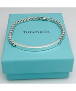 9&quot; Large Unisex Mens Tiffany &amp; Co Silver Venetian ID Box Link I.D. Bracelet - £313.02 GBP