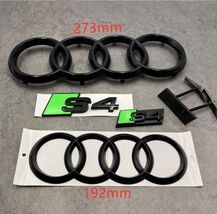 Gloss Green &amp; Black Audi 273mm Front Rings  192 Rear Rings  S4 Rear Embl... - $84.99