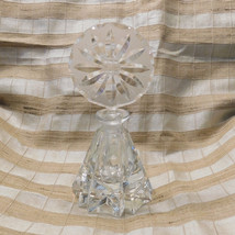 Cut Crystal Irice Brand Perfume Bottle with Large Round Stopper # 21110 - £25.59 GBP