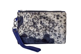 Money Holder Pouch, Cow Hair-On Purse, Wrist Carrying Leather Bag, Coins... - $101.34