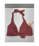 Kona Sol Women’s Bikini Top Mauve Swim Halter Knit Beach Size Small NWT - $19.95